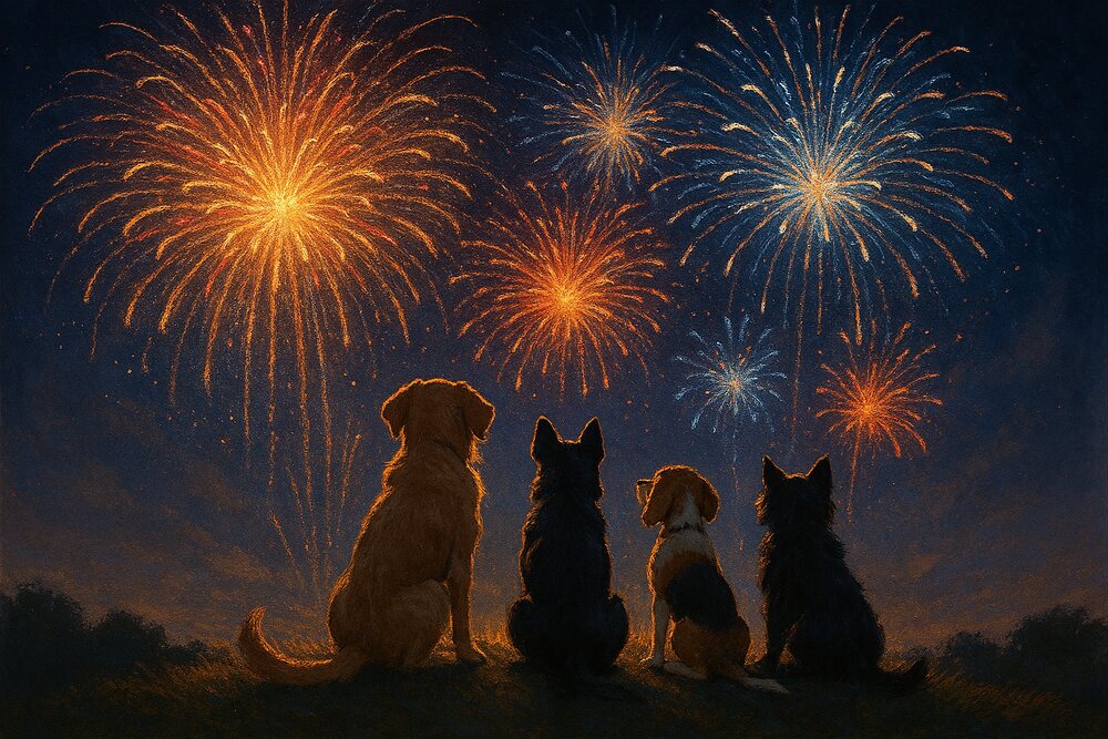 Pet noise phobias caused by fireworks and thunderstorms